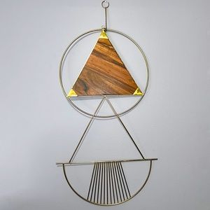 Contemporary‎ Brass Wood Wall Art